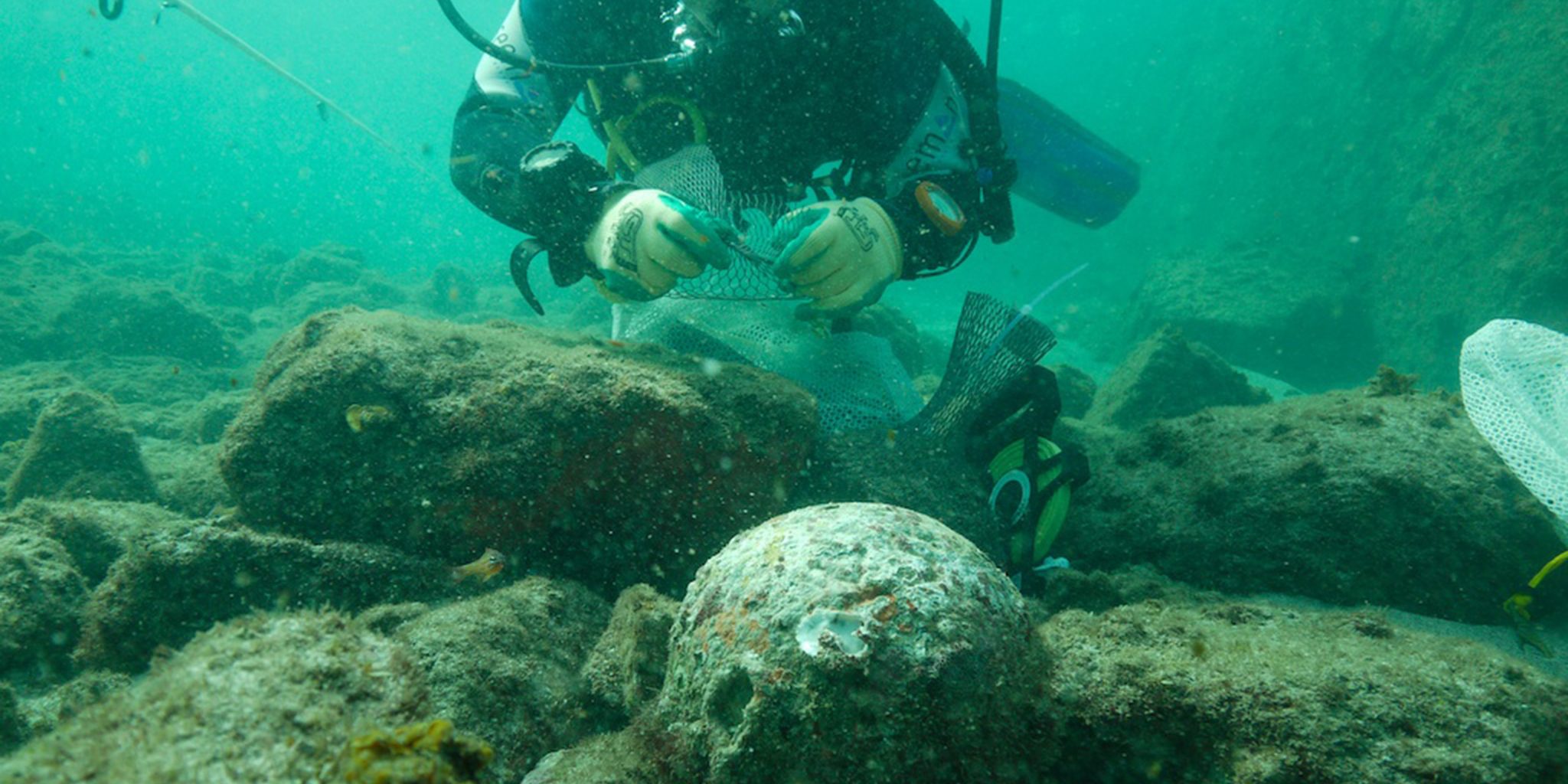 David Mearns investgating a shipwreck in Oman.